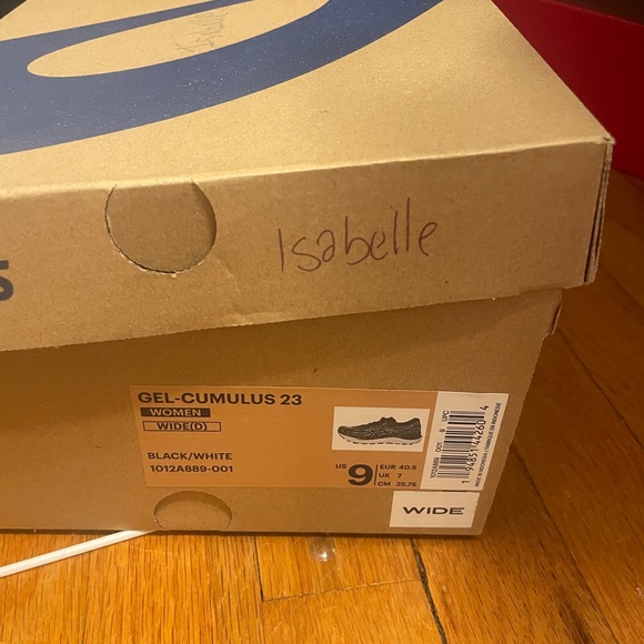 9 WIDE ASICS Gel-Culumbus 23 Wide Black/White Running Sneaker Shoe NIB - Picture 5 of 5